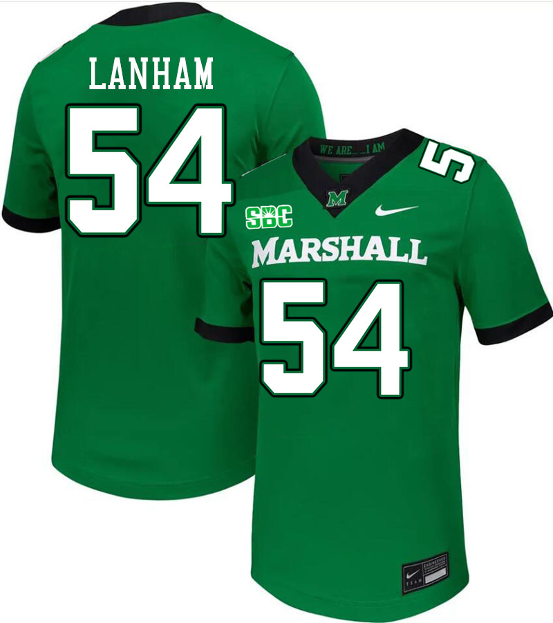Marshall Thundering Herd #54 Drake Lanham College Football Jerseys Stitched-Green